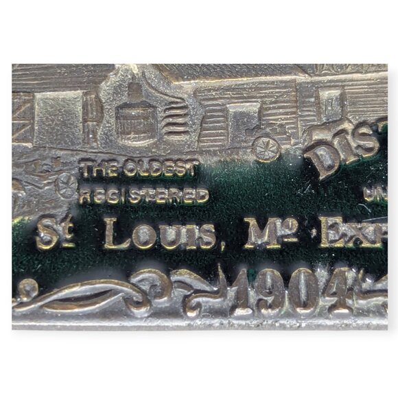 Jack Daniel's Distillery Enameled Metal Belt Buckle St Louis Exposition - Picture 5 of 10